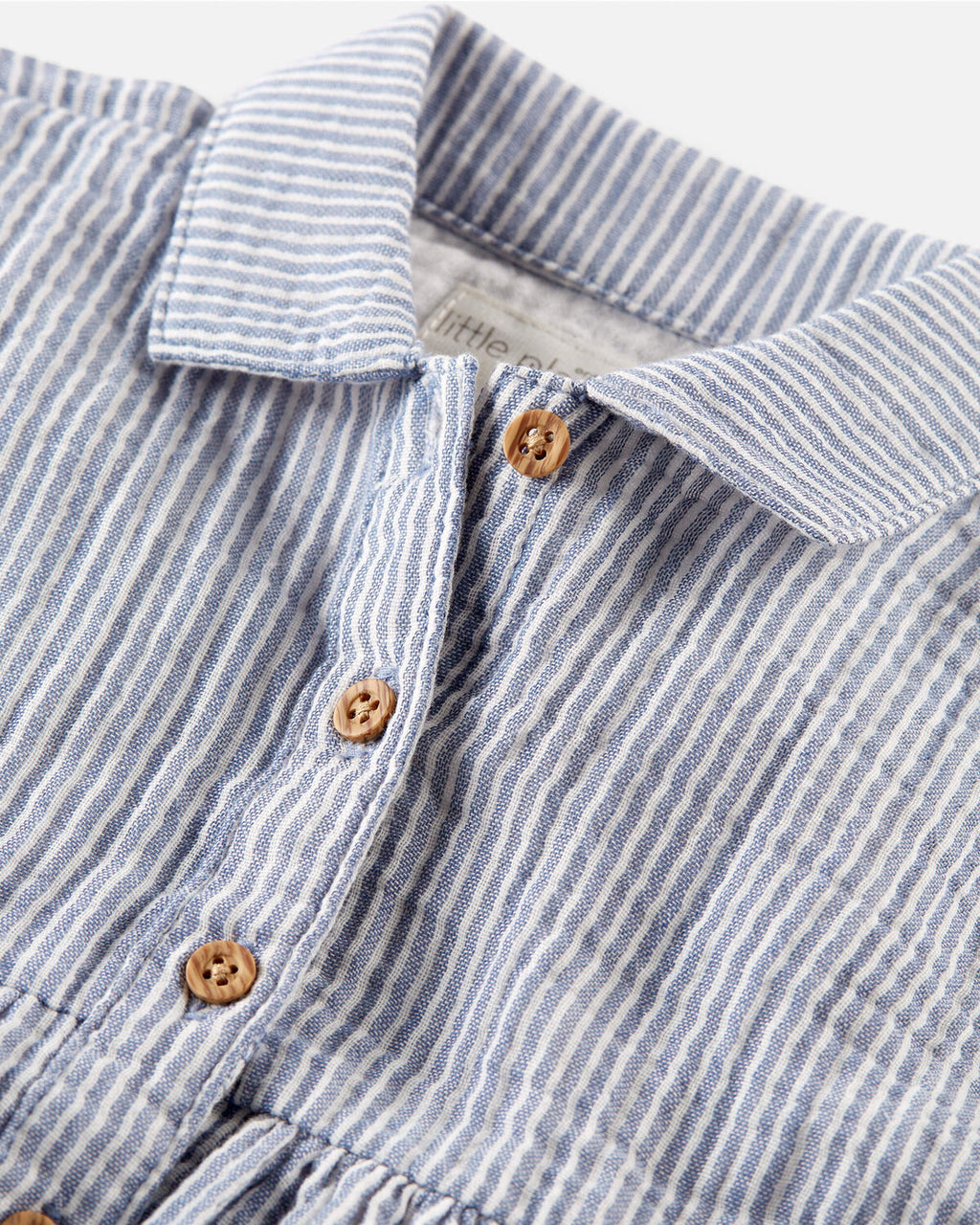 Baby Organic Cotton Striped Button-Front Dress