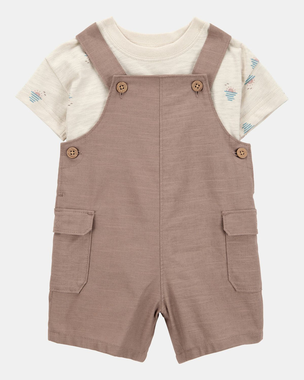 Baby Boy 2-Piece Sunset Tee & Shortall Set