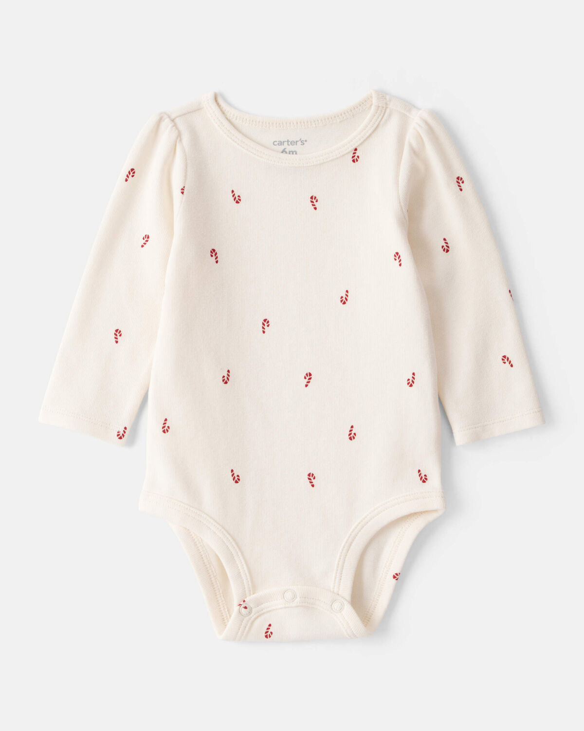 Baby Girl 2-Piece Candy Cane Print Long-Sleeve Top & Dress Set