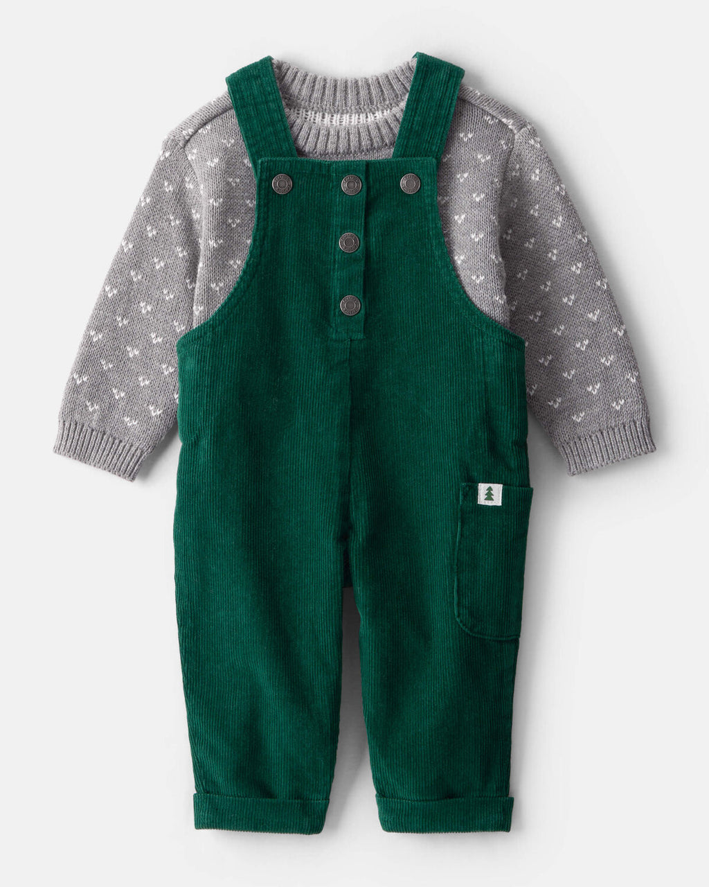 Baby Boy 2-Piece Sweater & Overall Set