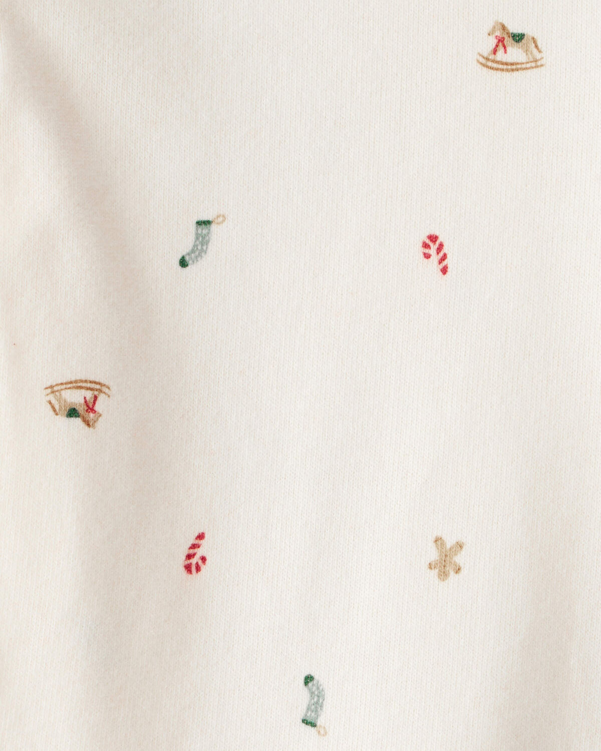 Baby Boy Gingerbread Holiday Print Long-Sleeve Overall Set