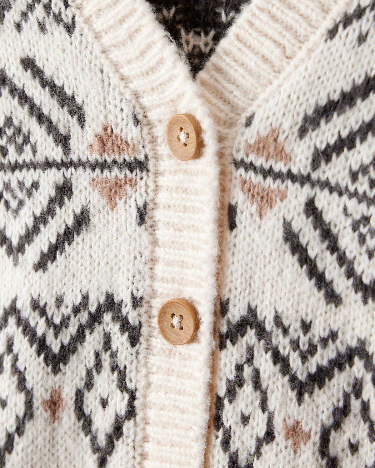 Baby Girl Fair Isle Long-Sleeve Cardigan Sweater