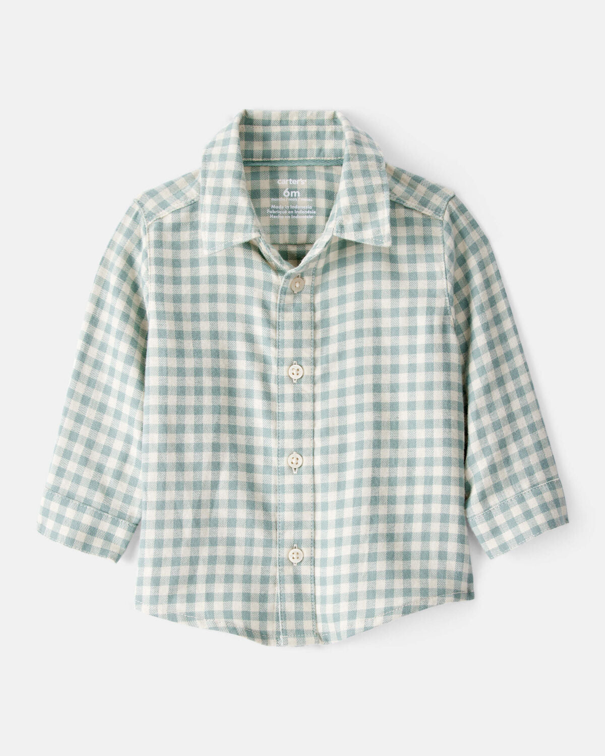 Baby Boy Checkered Print Bodysuit Overall Set