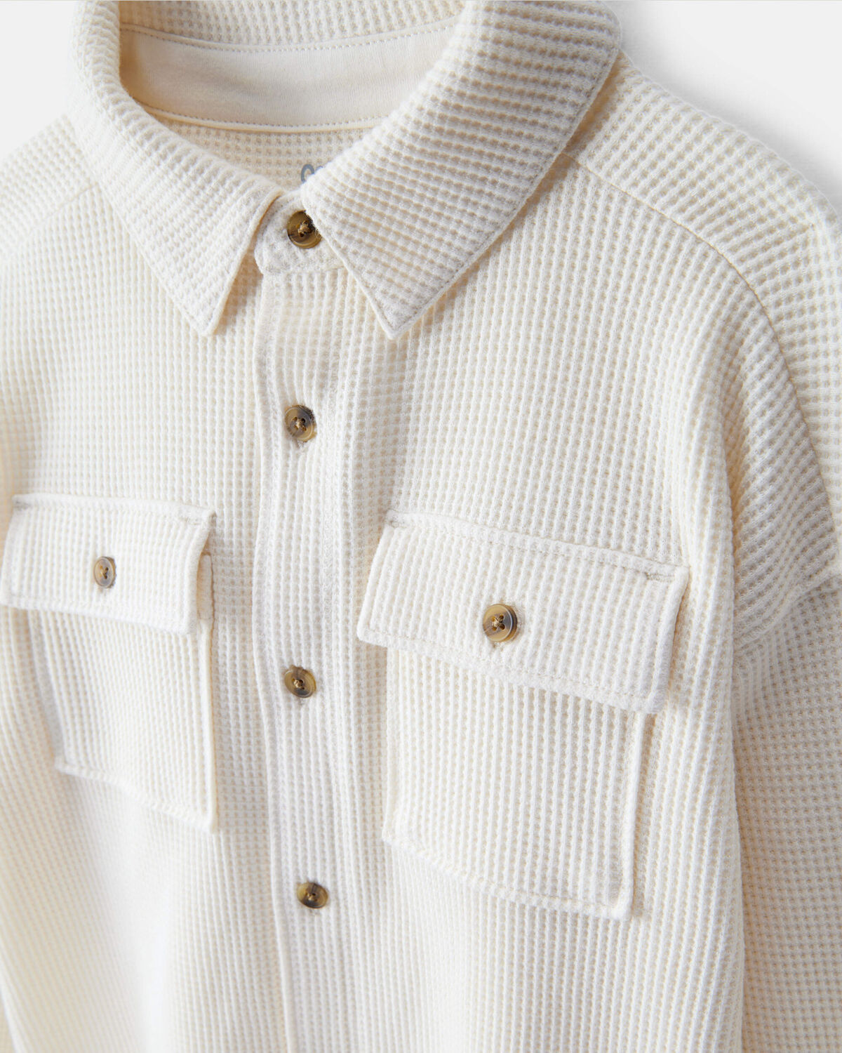 Baby Boy Long-Sleeve Waffle Knit Utility Shirt