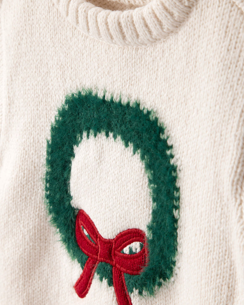 Baby Girl 2-Piece Wreath Long-Sleeve Sweater & Pant Set