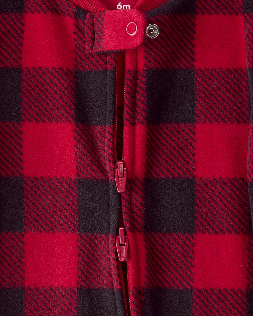 Plaid Print Reindeer Christmas Loose Fit Long-Sleeve Sleep & Play Pajamas