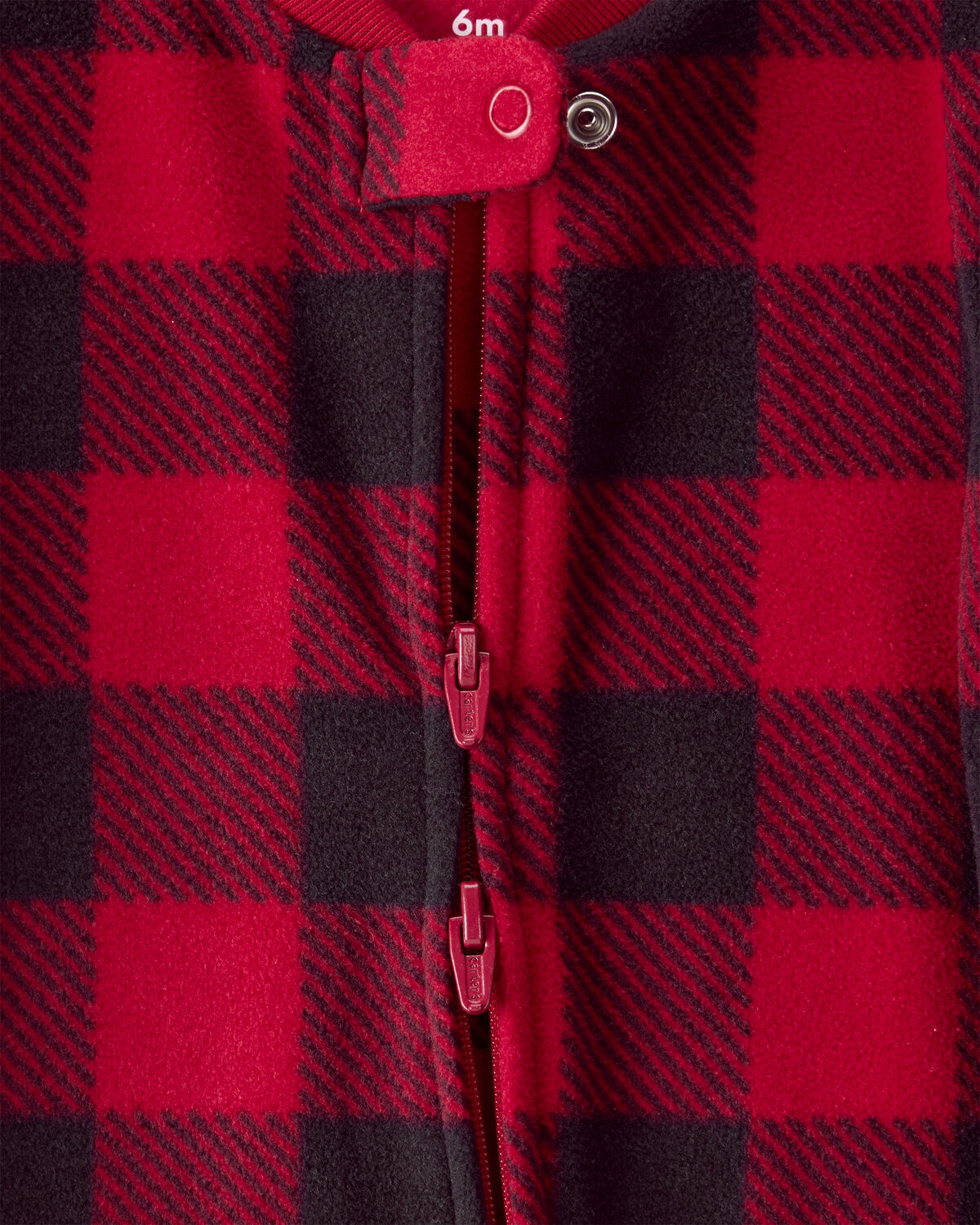 Plaid Print Reindeer Christmas Loose Fit Long-Sleeve Sleep & Play Pajamas