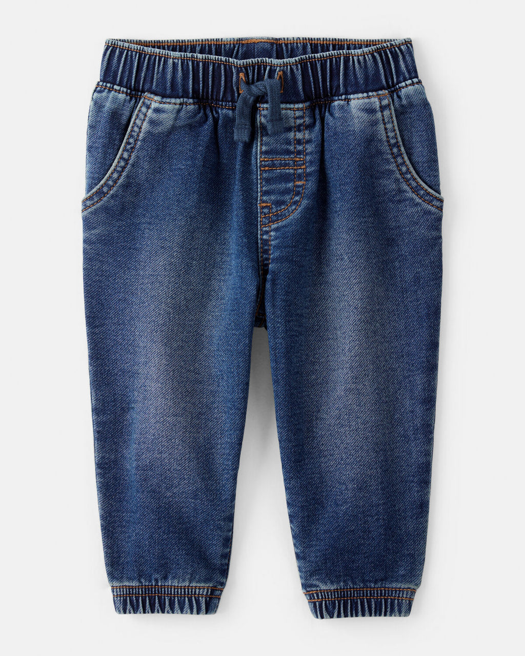 Baby 2-Piece Acorn Button-Down Shirt & Pull-On Denim Pant Set