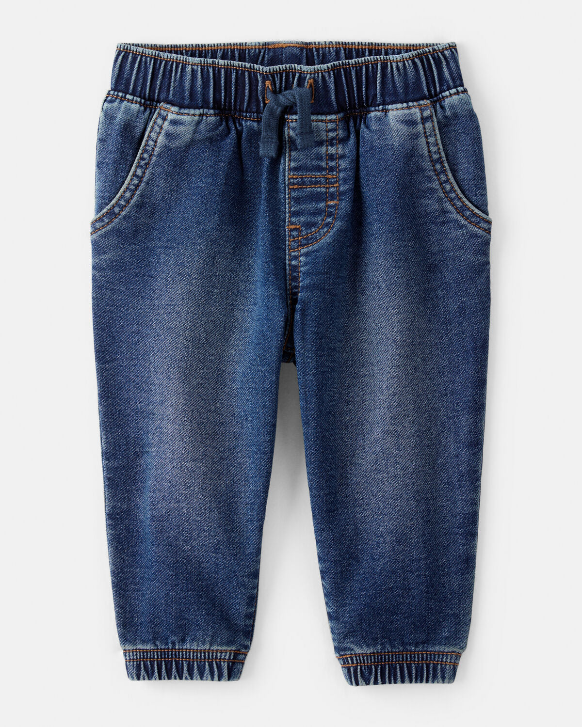 Baby 2-Piece Acorn Button-Down Shirt & Pull-On Denim Pant Set