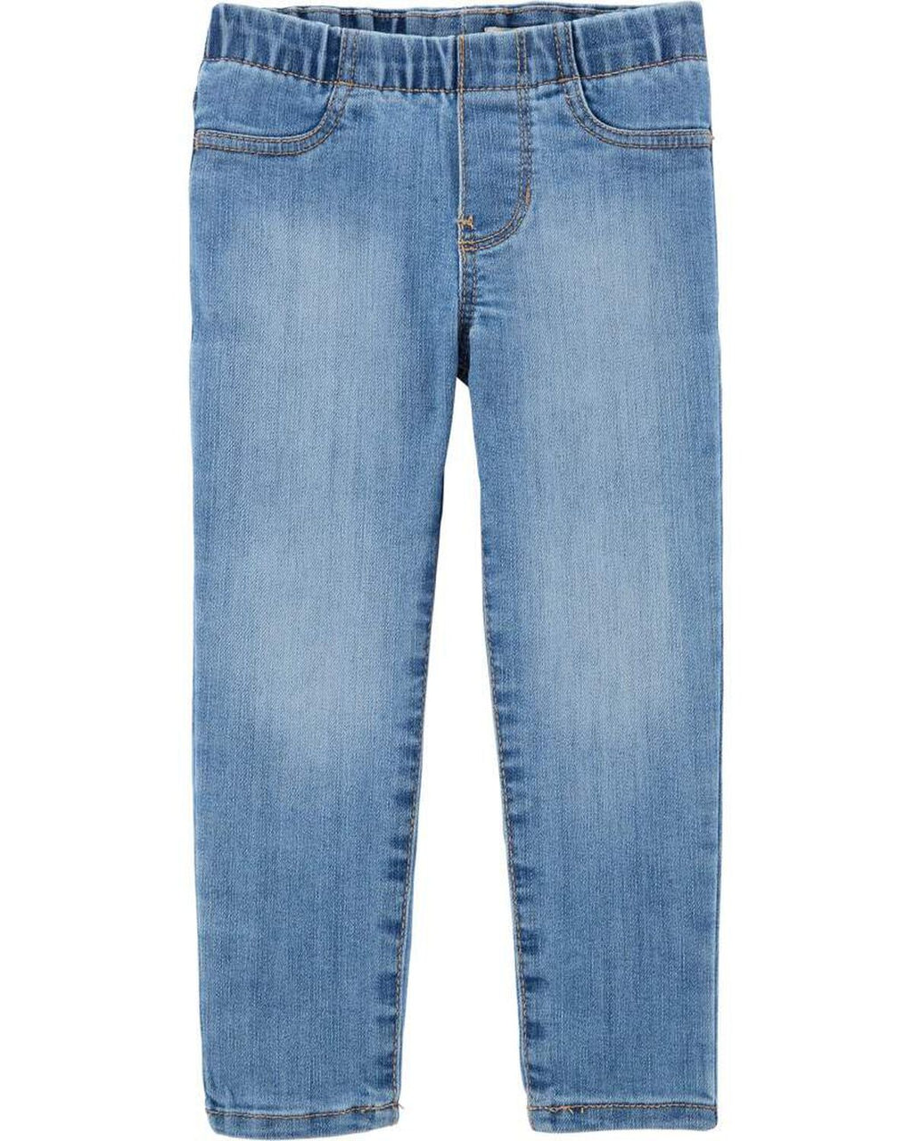 Toddler Light Wash Elastic-Waist Jeggings