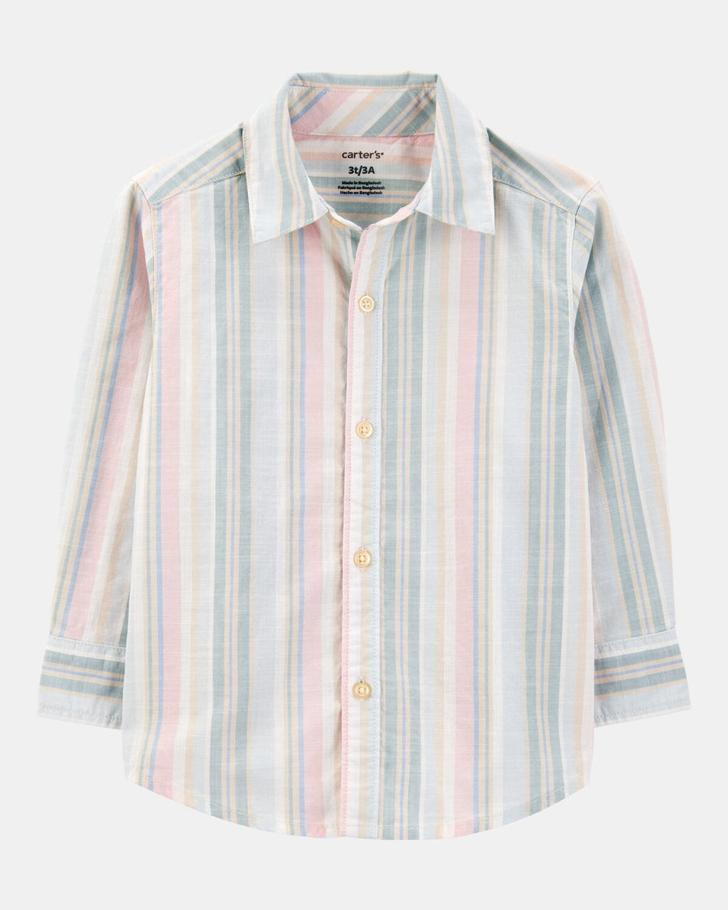 Toddler Striped Woven Long-Sleeve Button-Down Shirt