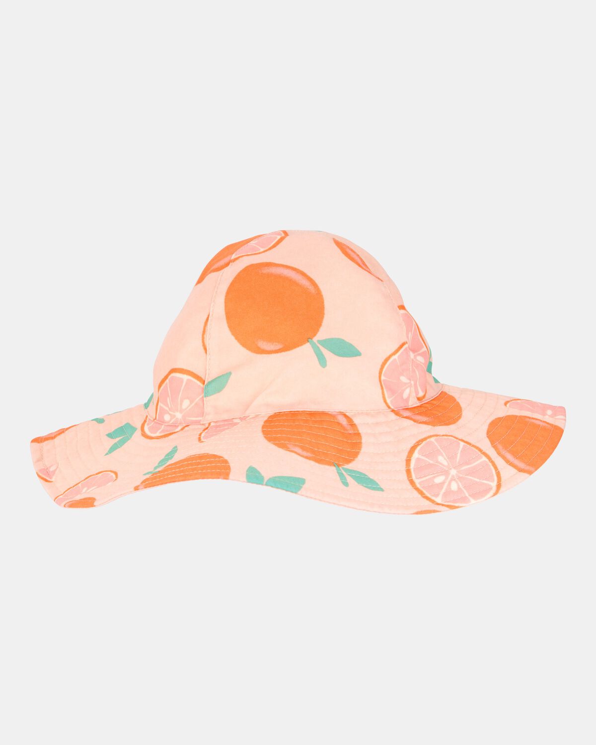 Toddler Girl Orange Fruit Print Reversible Swim Hat