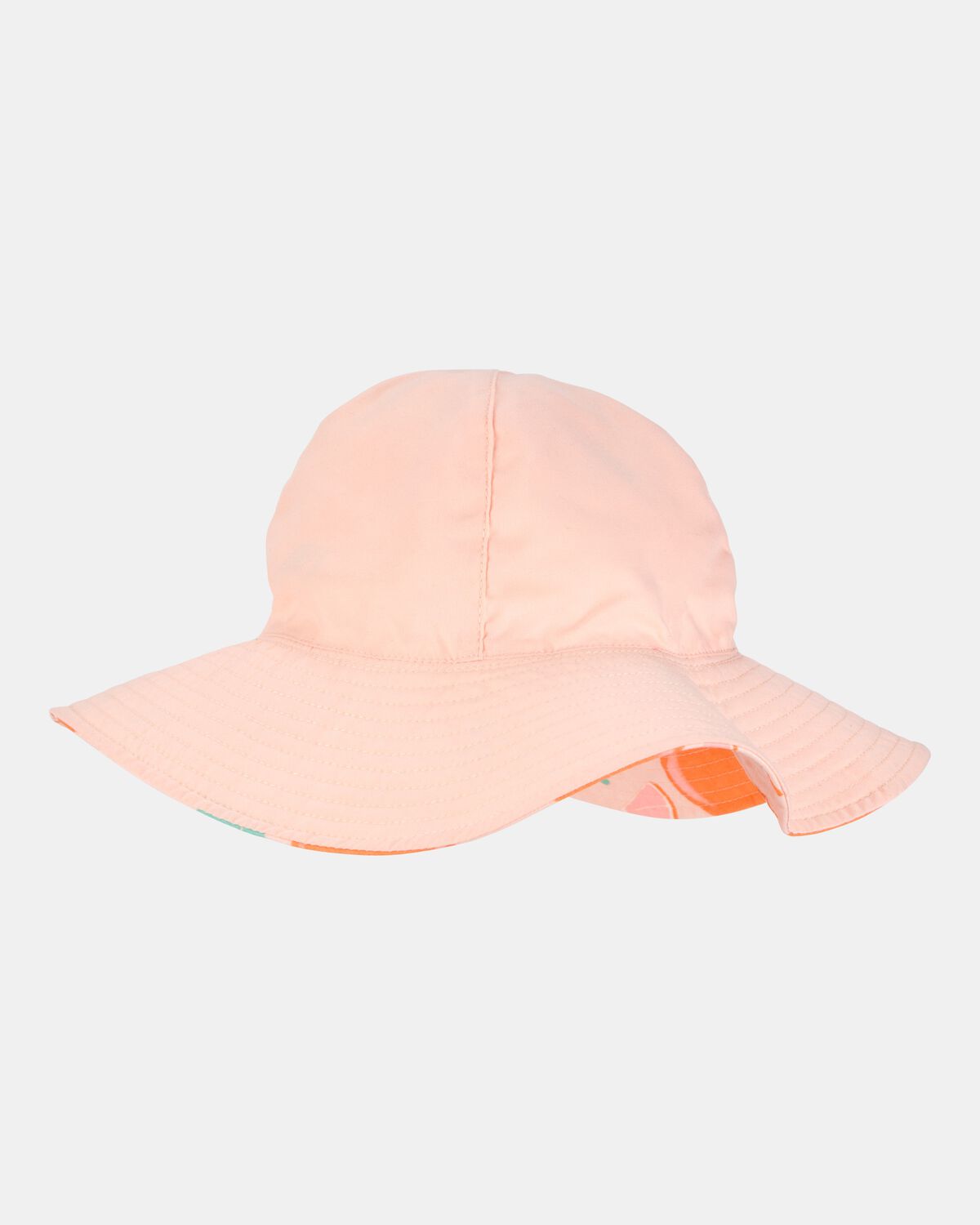 Toddler Girl Orange Fruit Print Reversible Swim Hat