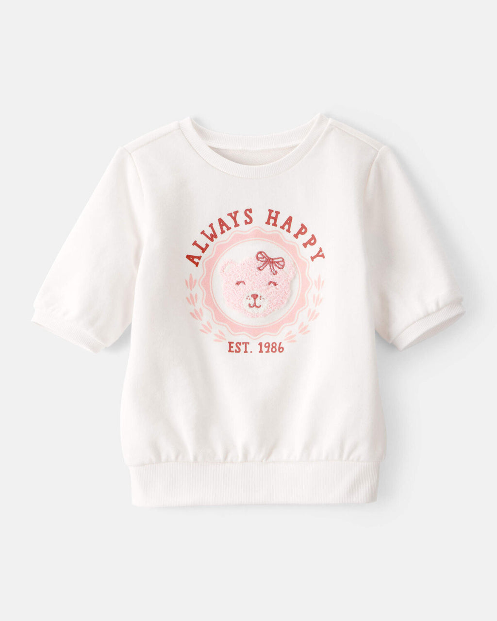 Toddler Girl Bear Short-Sleeve Fashion Top