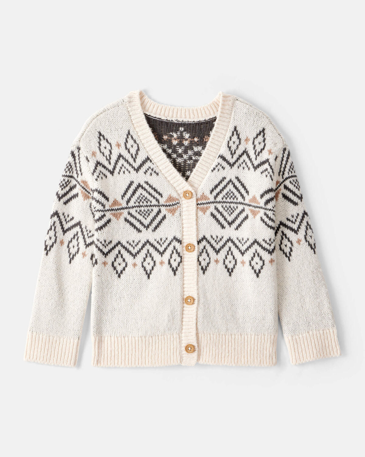 Toddler Girl Fair Isle Long-Sleeve Cardigan Sweater