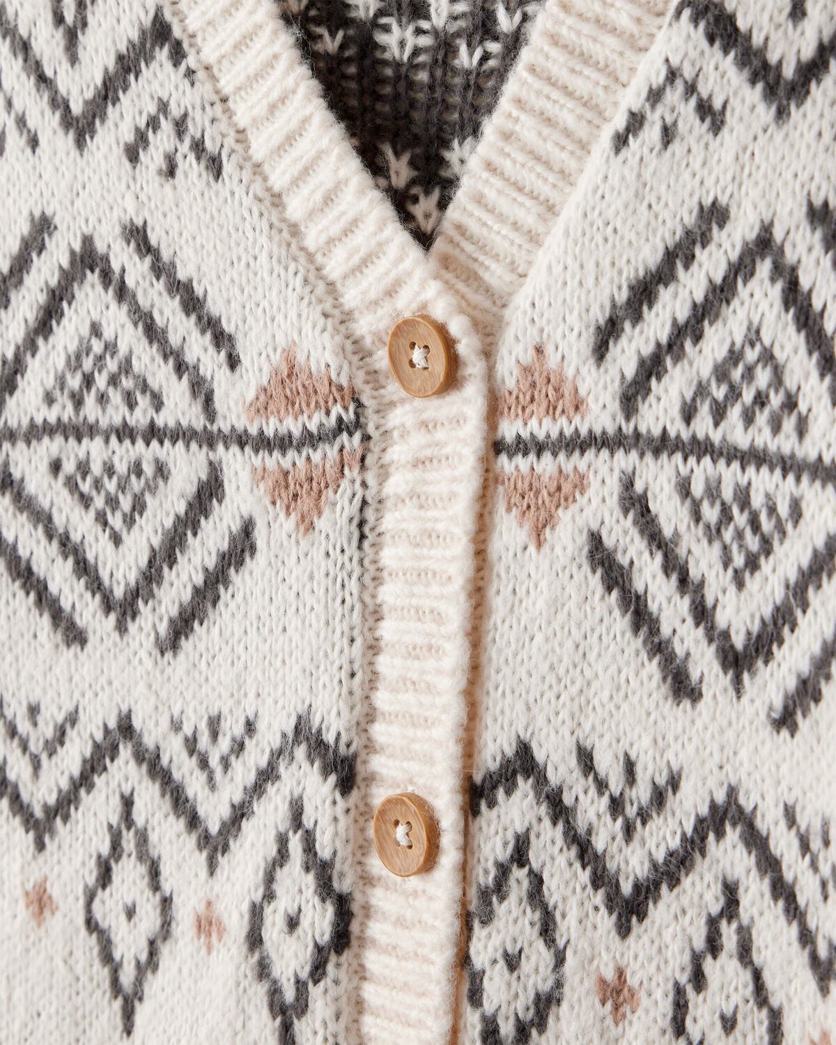 Toddler Girl Fair Isle Long-Sleeve Cardigan Sweater