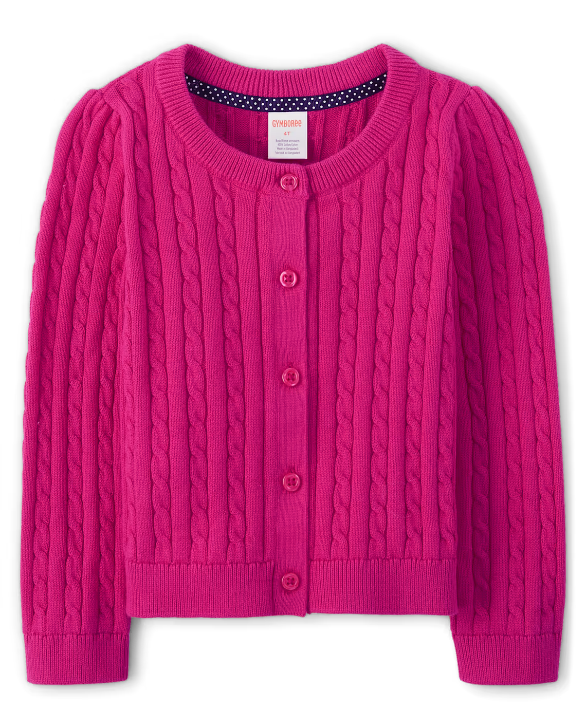 Girls Cable Knit Cardigan