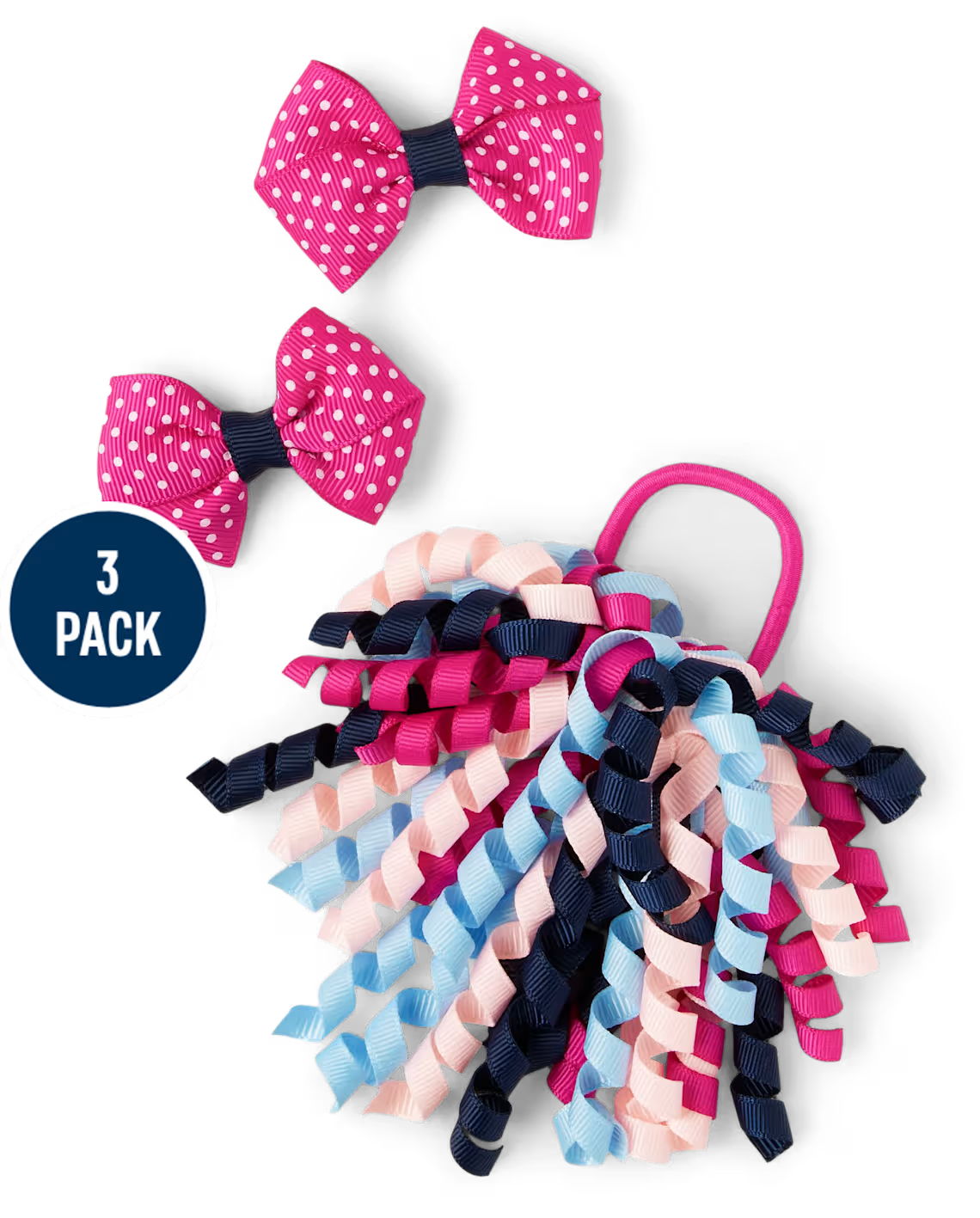 Girls Dot Curly Hair Set