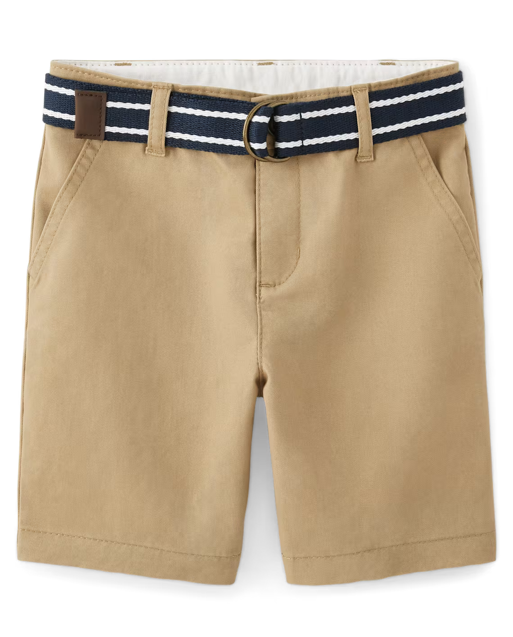 Boys Wrinkle-Resistant Belted Chino Shorts