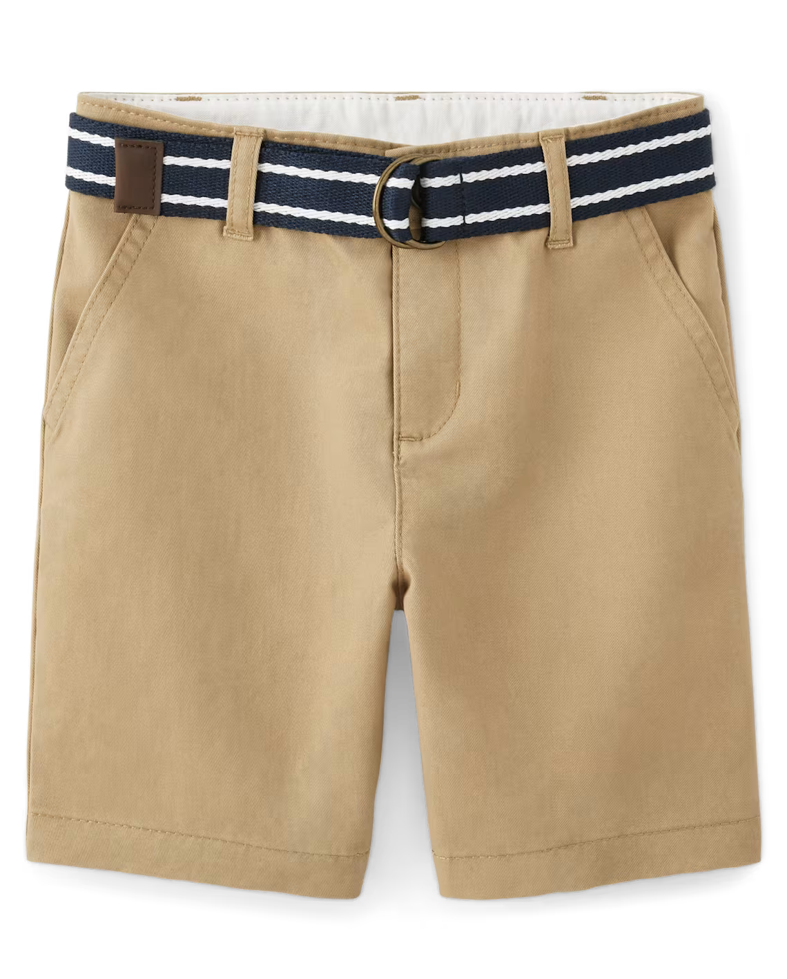 Boys Wrinkle-Resistant Belted Chino Shorts