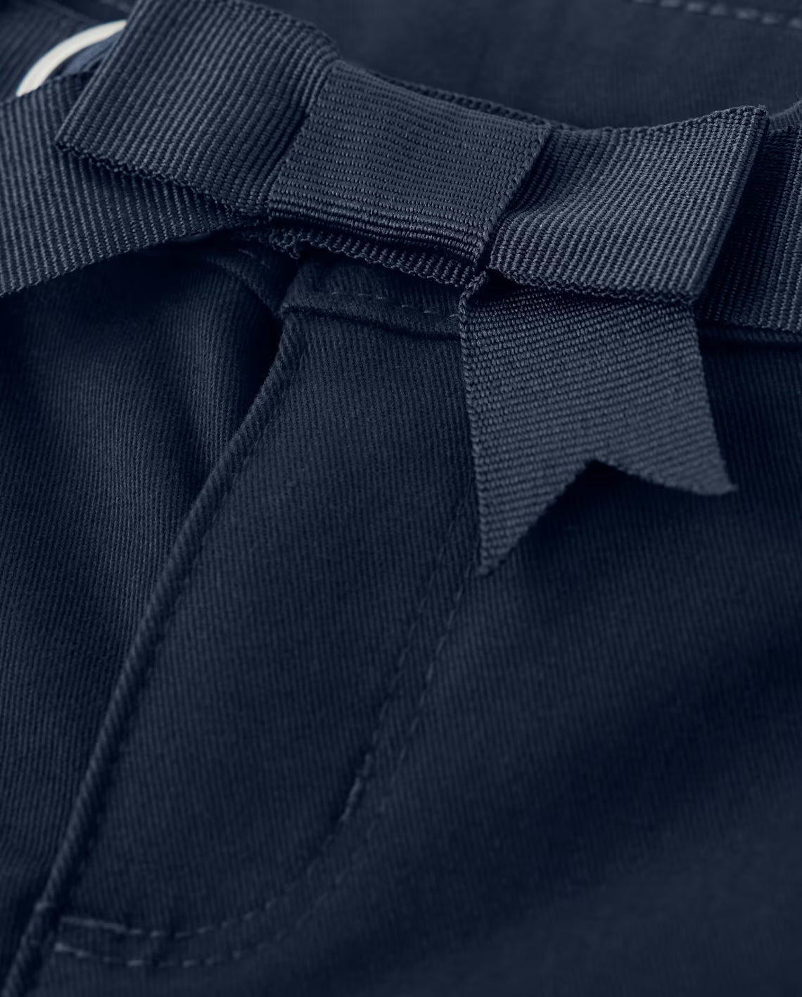 Girls Bow Belted Chino Shorts