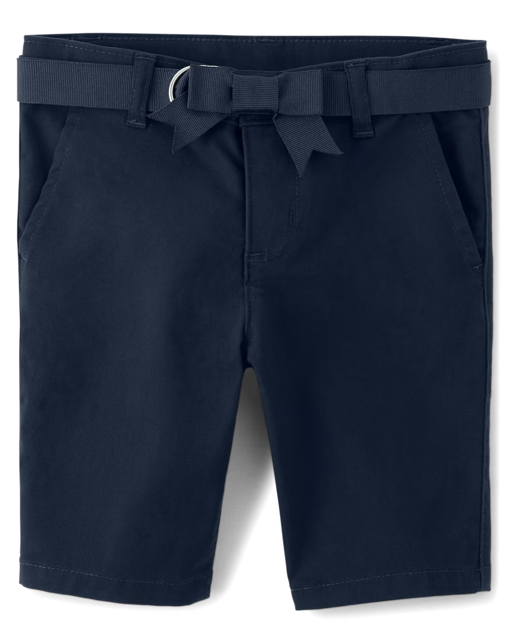 Girls Bow Belted Chino Shorts