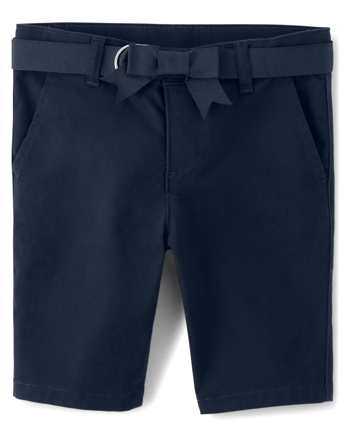 Girls Bow Belted Chino Shorts
