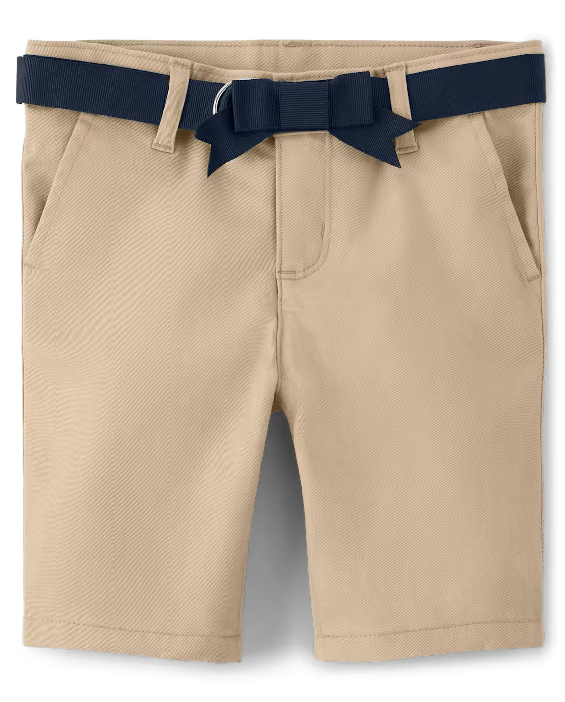 Girls Bow Belted Chino Shorts
