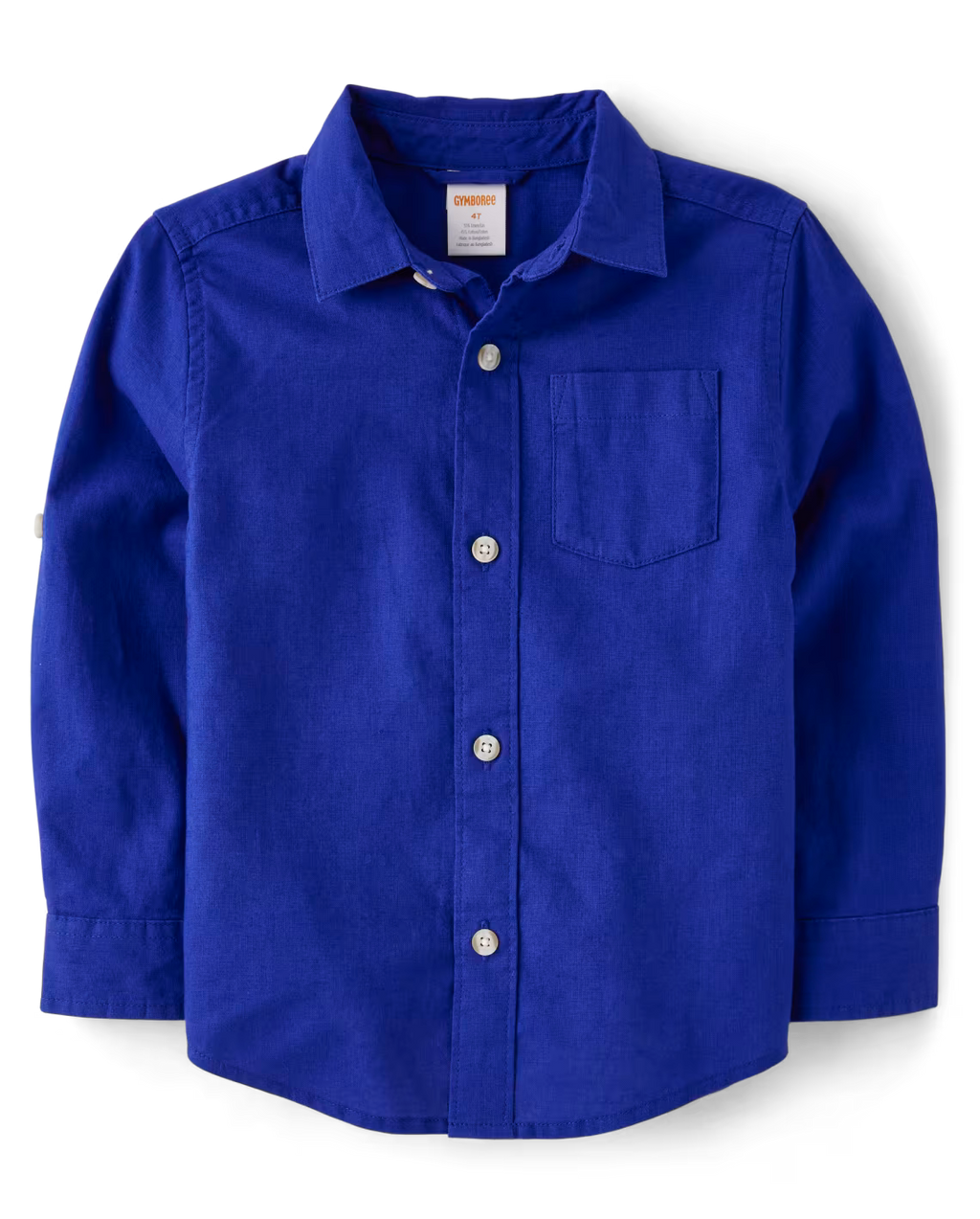 Kids Linen-Blend Button Up Shirt
