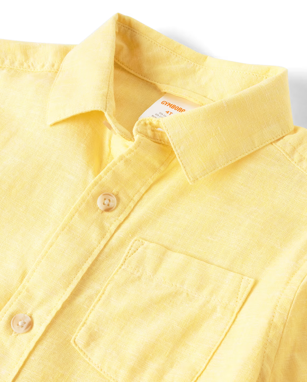 Kids Linen-Blend Button Up Shirt