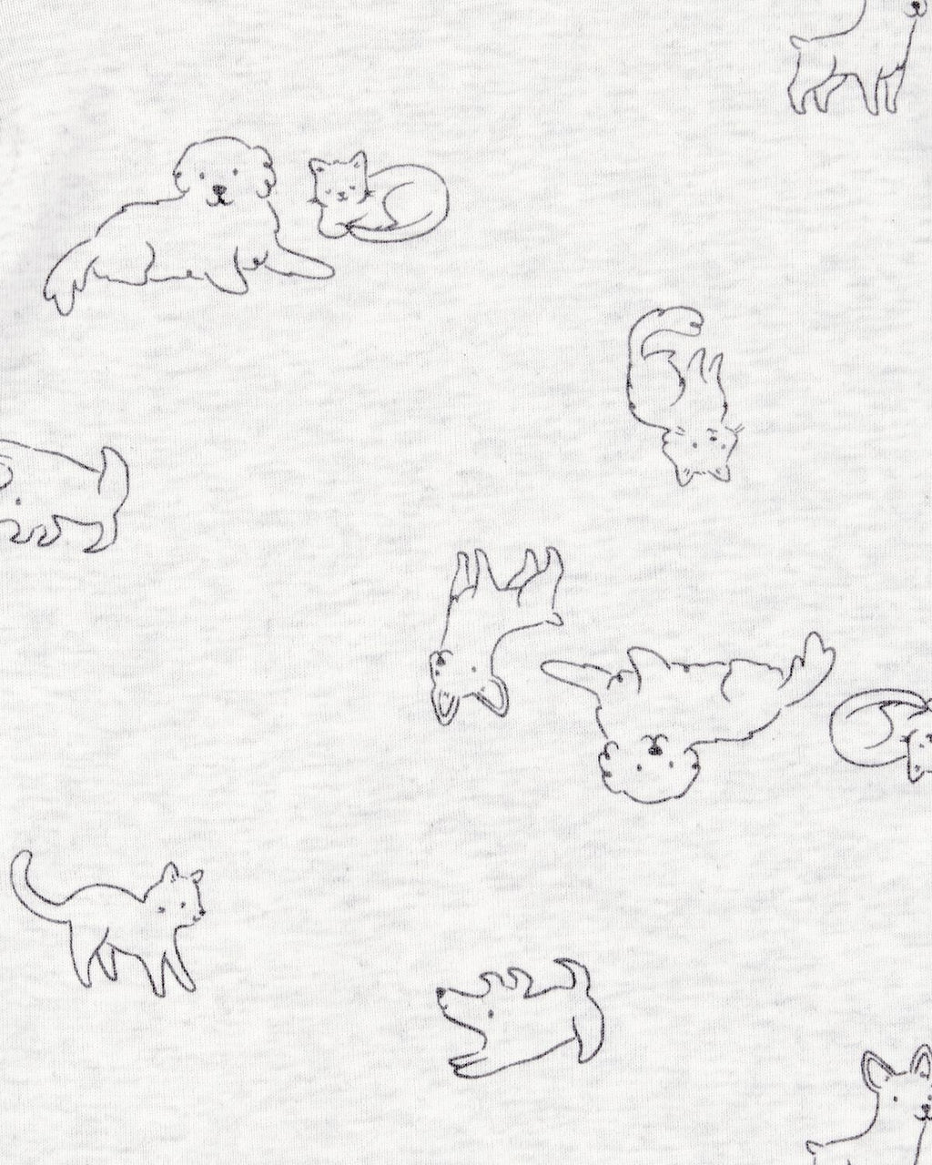 5-Pack Short-Sleeve Cotton Bodysuits - Dogs