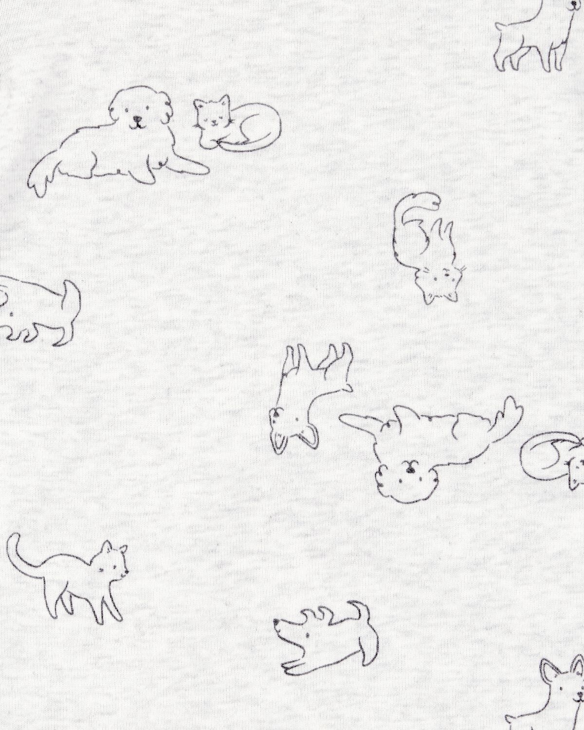 5-Pack Short-Sleeve Cotton Bodysuits - Dogs