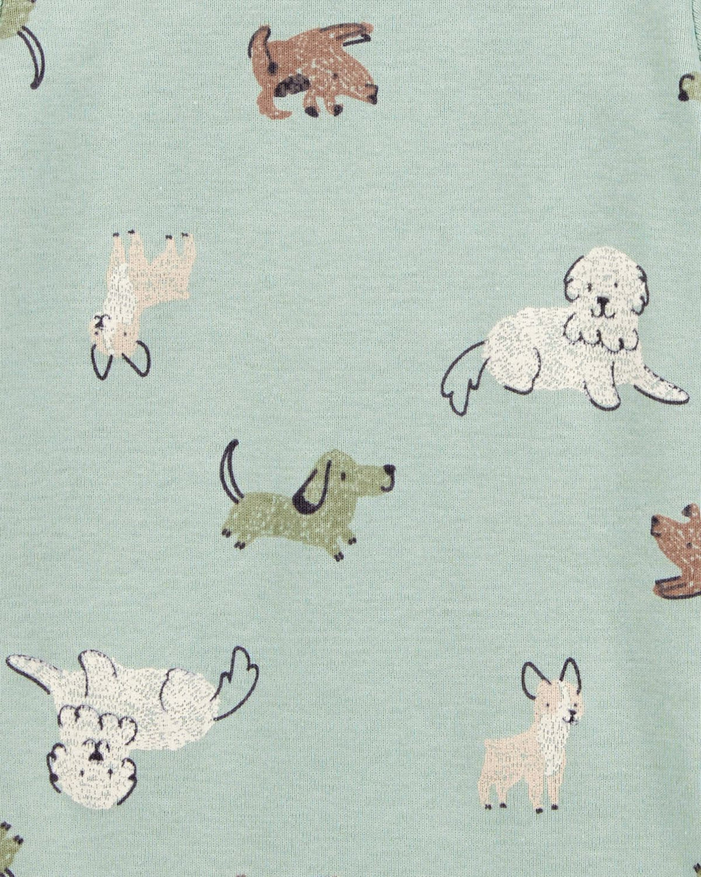 5-Pack Short-Sleeve Cotton Bodysuits - Dogs