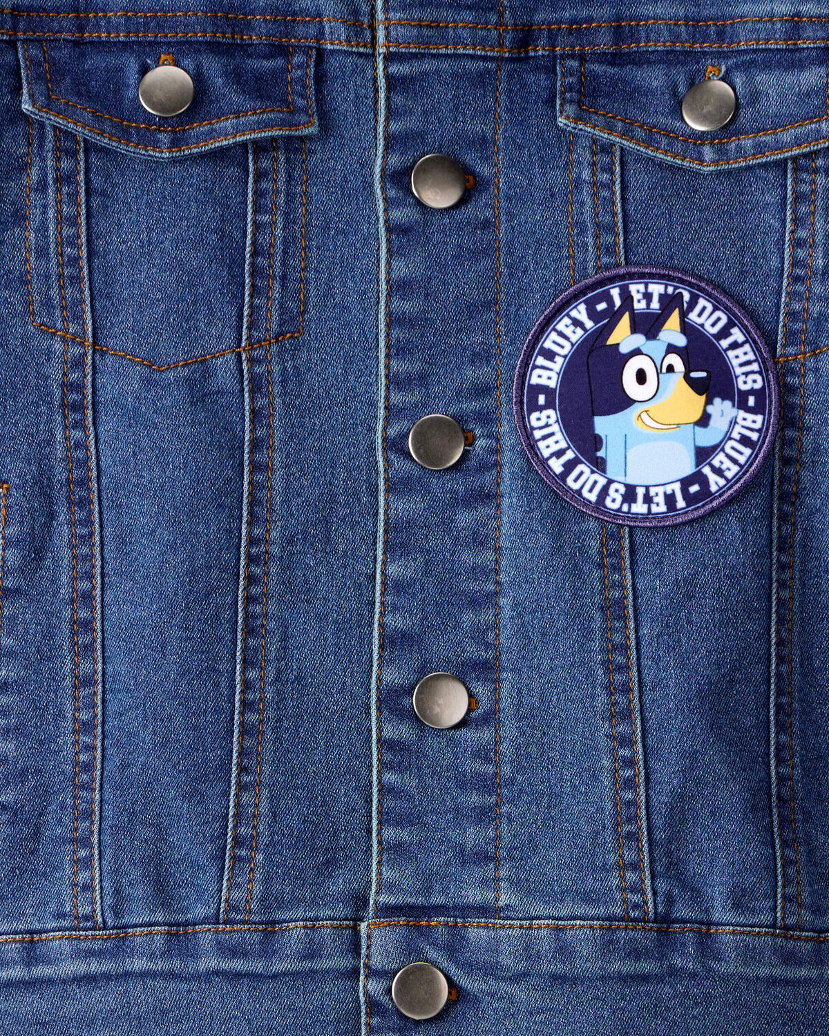 Toddler Bluey Denim Jacket - Medium Wash