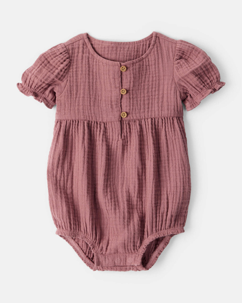 3-Piece Acorn Print Short-Sleeve Dress Set