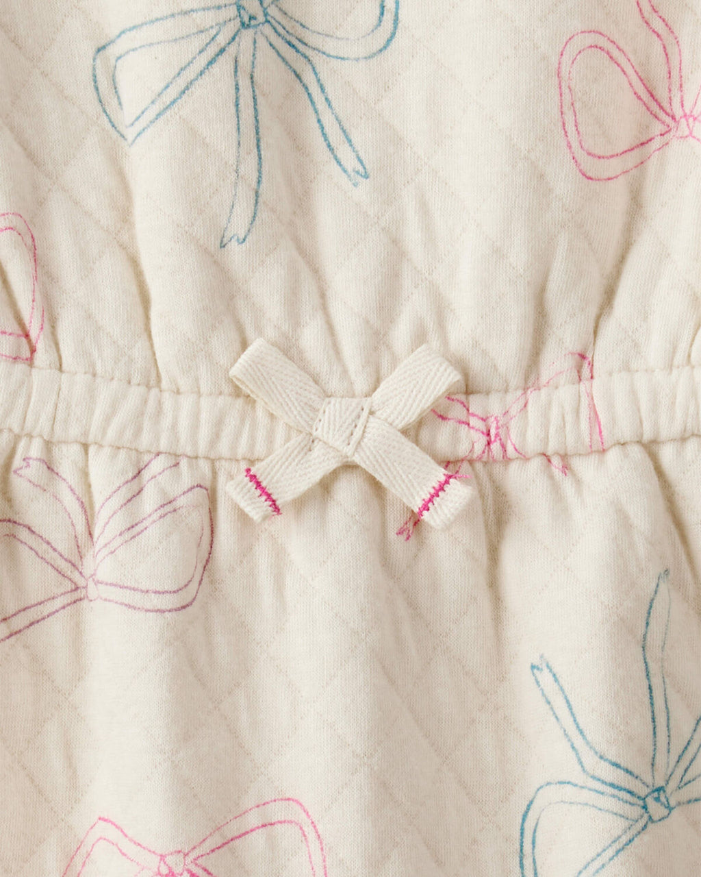 Baby Girl Bow Print Long-Sleeve Jumpsuit