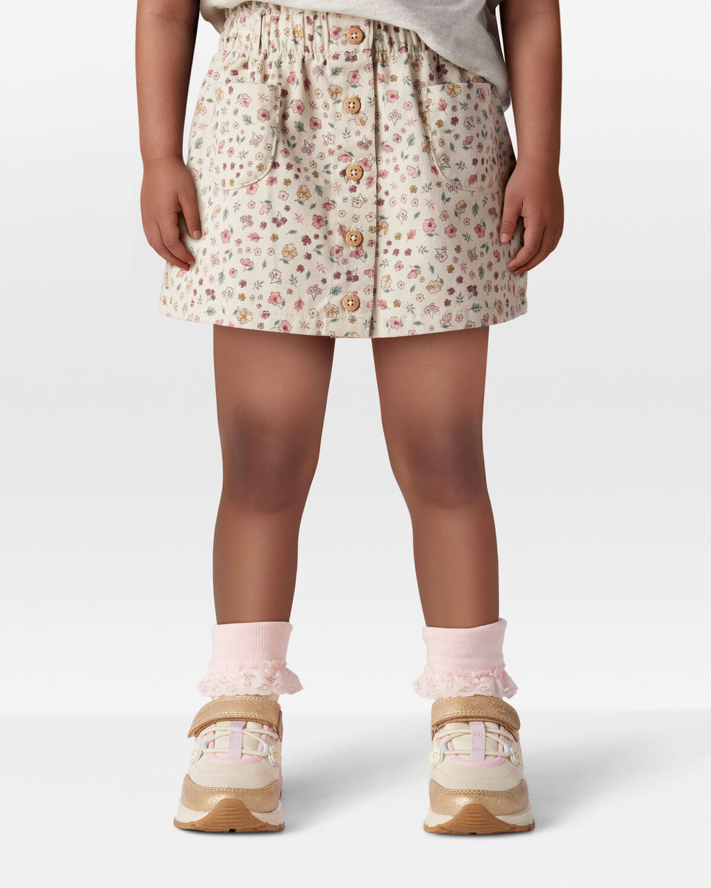 Toddler Girl Floral Print Cotton Skirt