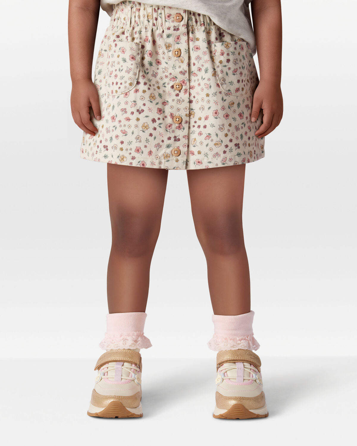 Toddler Girl Floral Print Cotton Skirt