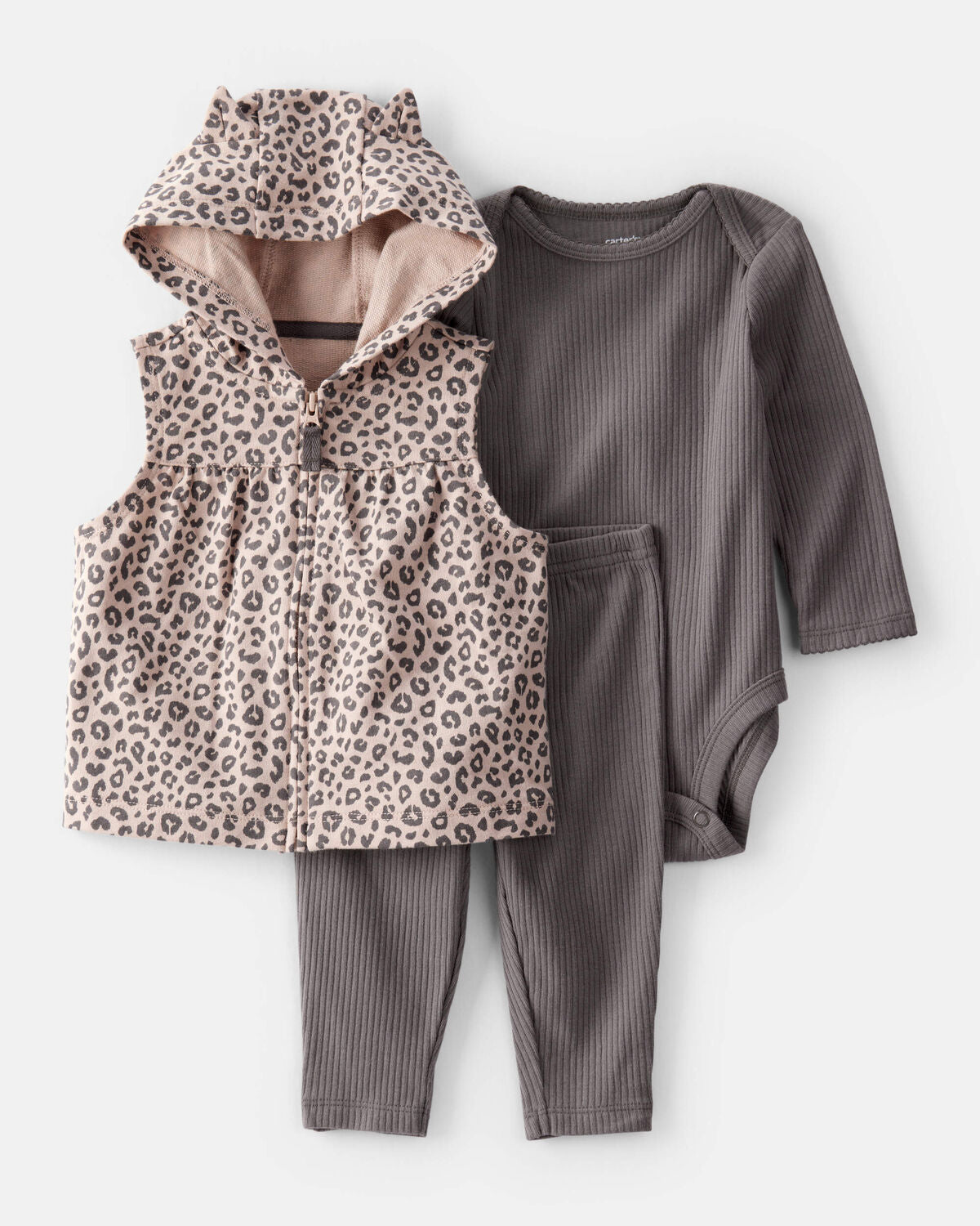 Leopard Little Vest Set