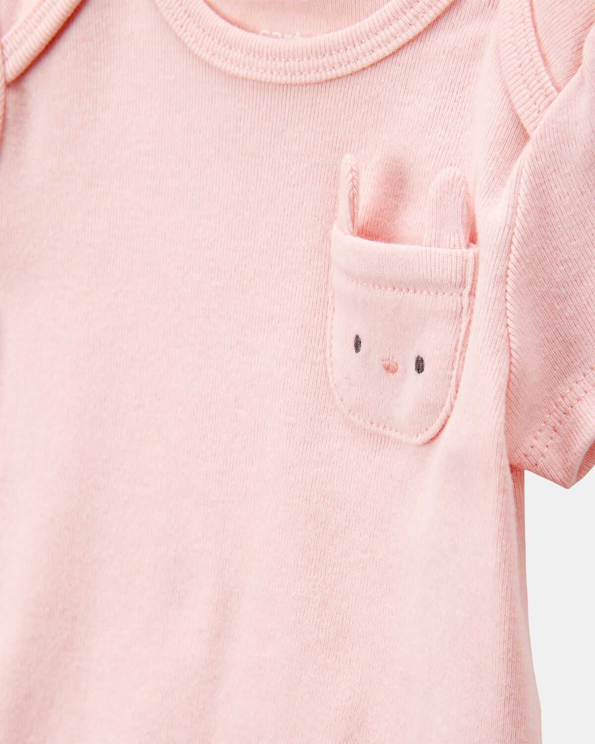 5-Pack Floral Bunny Short-Sleeve Cotton Bodysuits